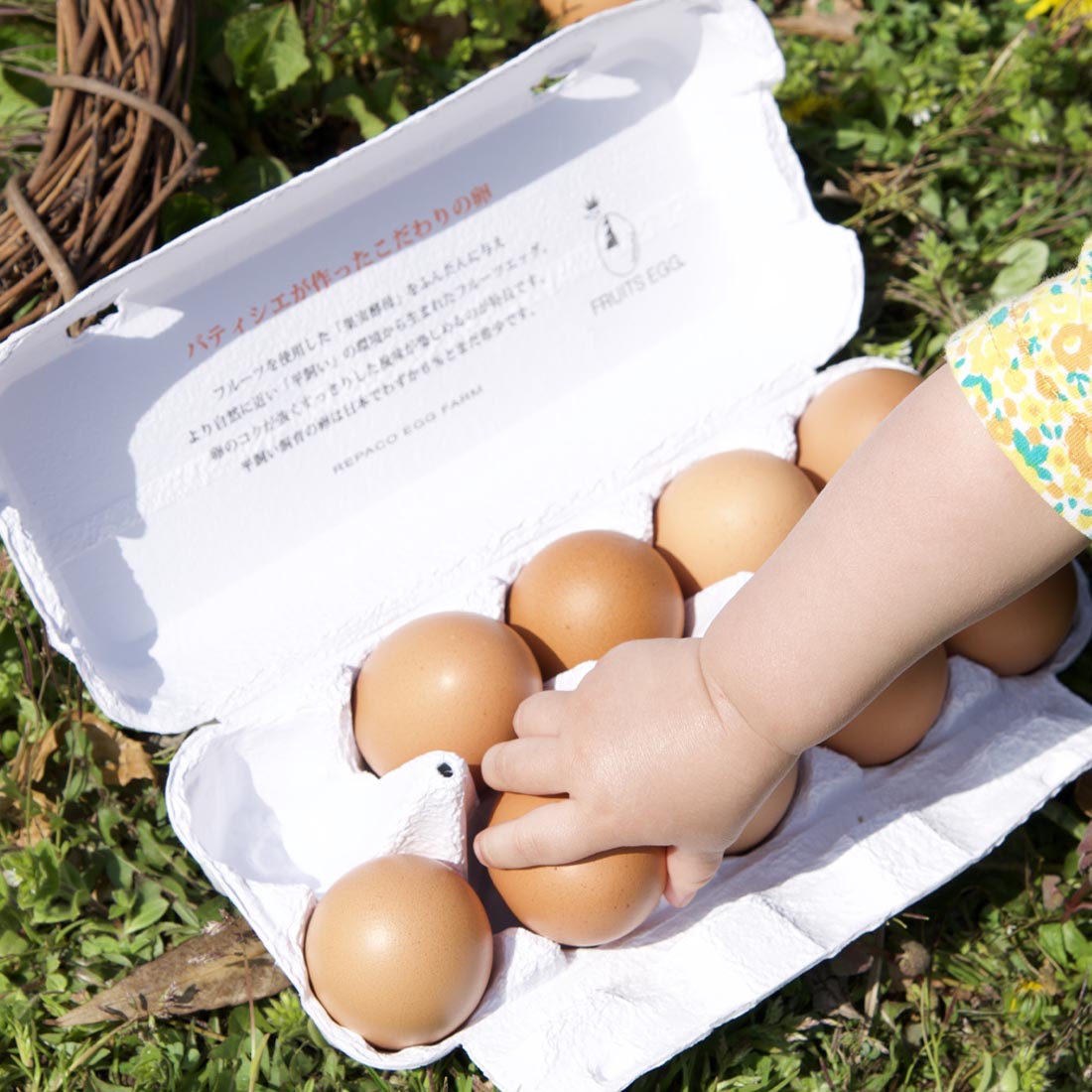 抗生物質一切不使用。安心安全な平飼い卵。