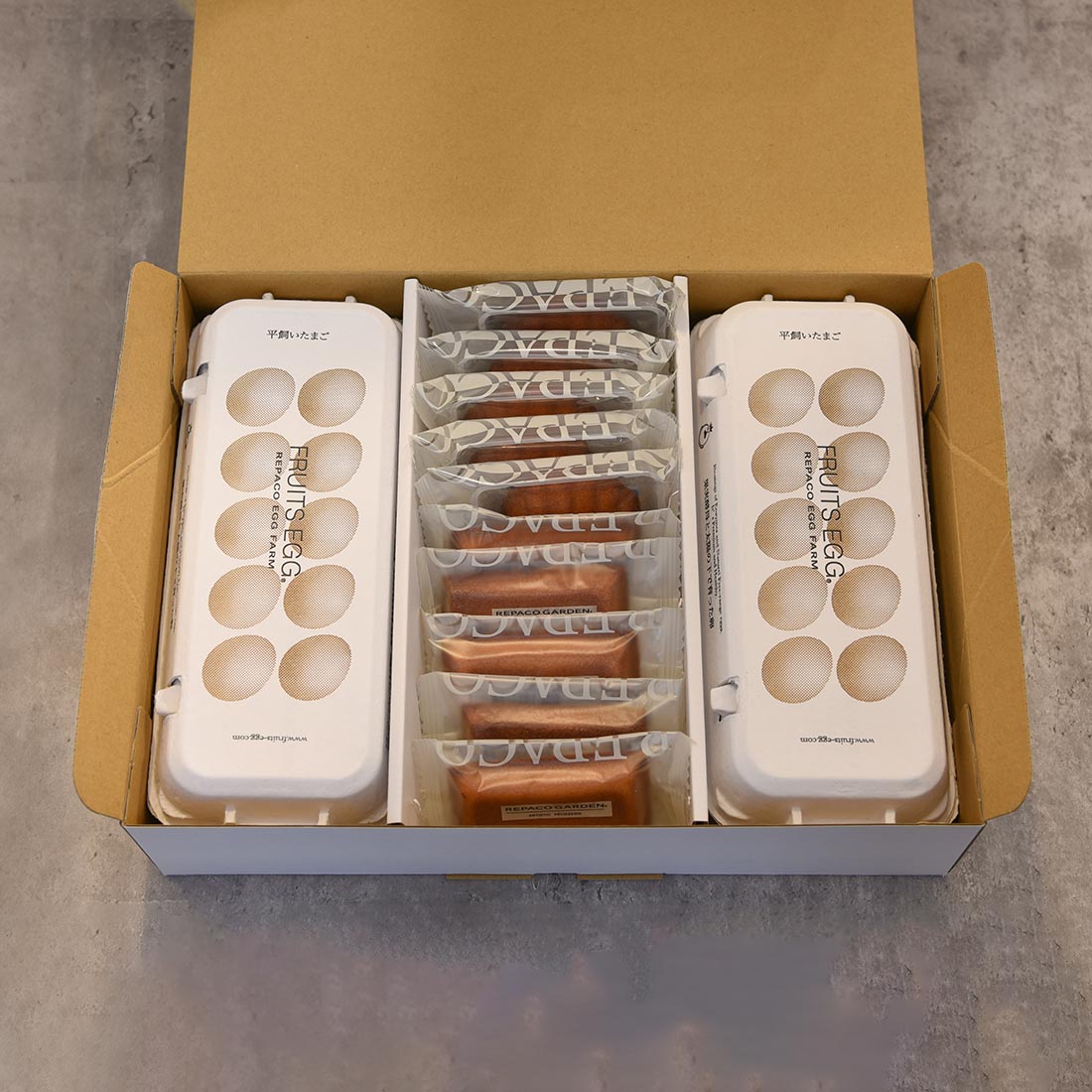 フルーツエッグ＆焼き菓子（マドレーヌ×５、フィナンシェ×５）