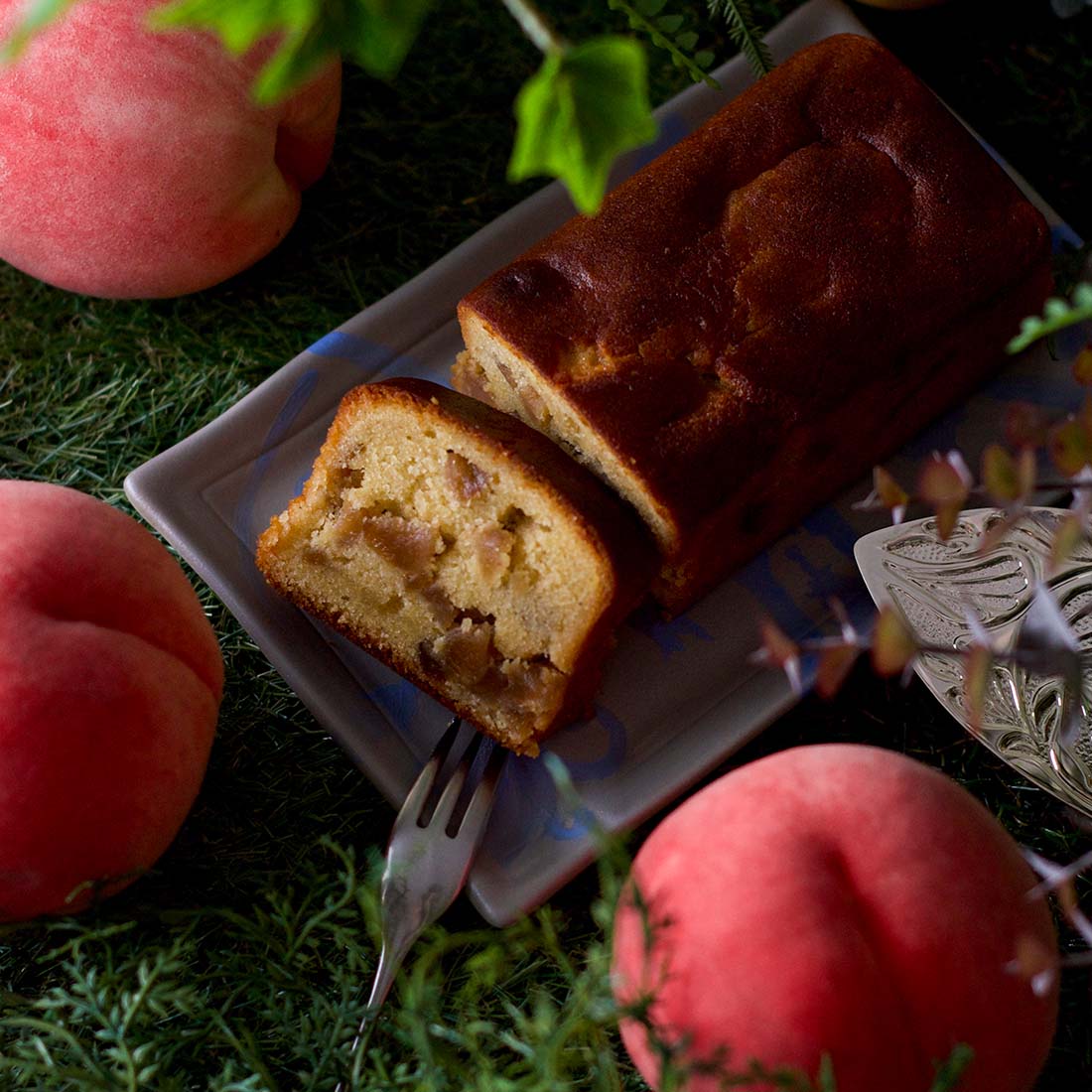 桃のパウンドケーキ